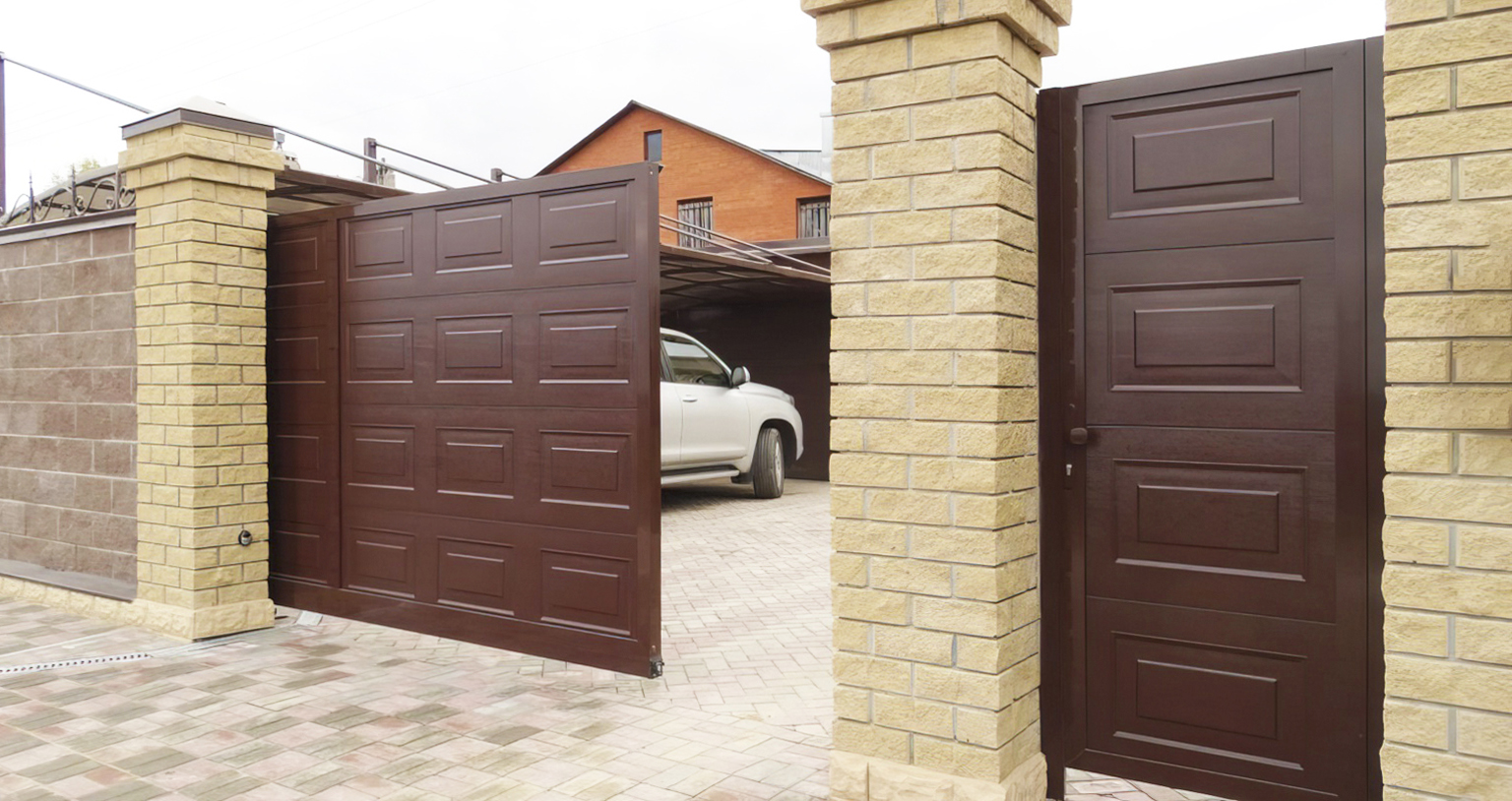 Ворота с калиткой в Красногвардейском под ключ