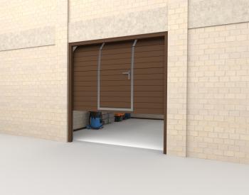 Секционные с калиткой  S-гофр Trend